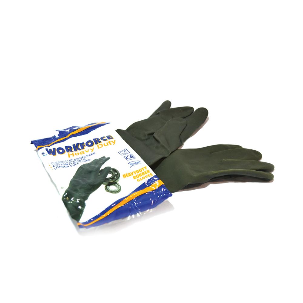 Heavy-Duty Rubber Gloves | X-LARGE | BLACK